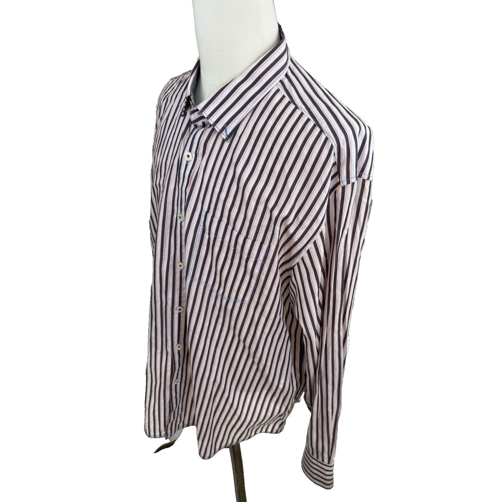 Tommy Bahama Island Crafted Mens Striped Shirt Long Sleeve Cotton XXL